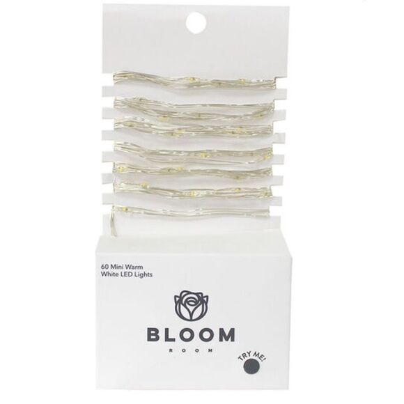 Bloom Room 60 ct LED Mini Silver Wire with Warm White String Lights - Picture 2 of 5